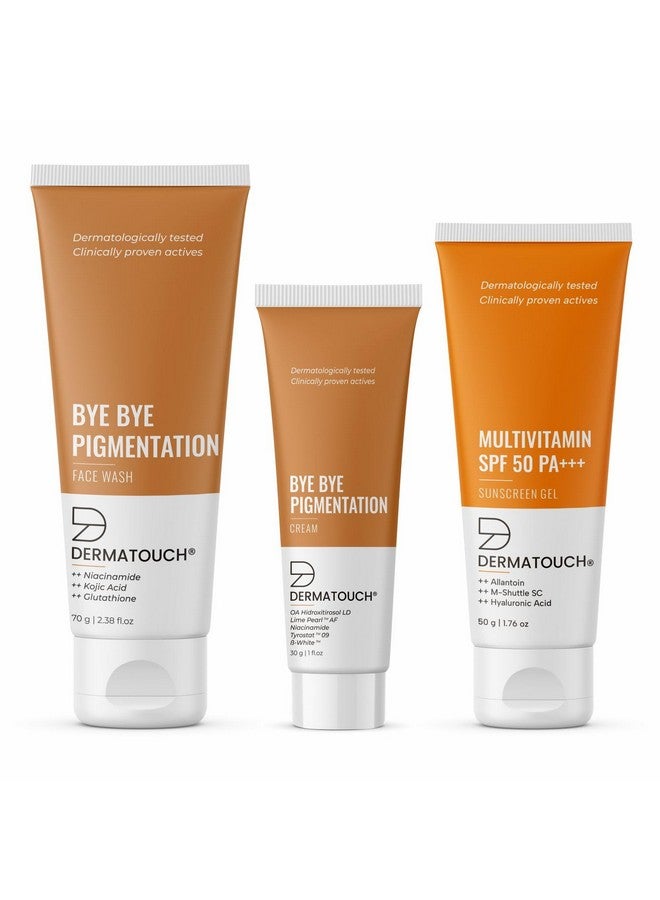 DERMATOUCH Bye Bye Pigmentation Kit | For Anti-Pigmentation | For Dark Spot Reduction | For All Skin Types | For Both Men & Women - Image 1