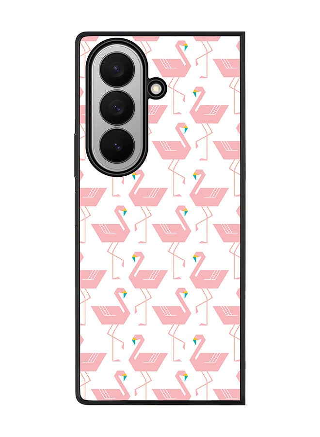 Stylizedd For Samsung Galaxy Z Fold7 Case,Slim fit Camera Protection, Shockproof Thin Phone cover  - Feminine Flamingos