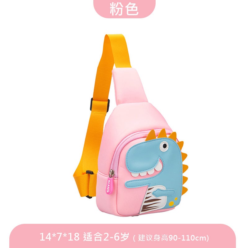 Orang Children'S Schoolbag Kindergarten Children'S Schoolbag Cartoon Cute Dinosaur Baby Chest Bag Printable Logo - Image 1
