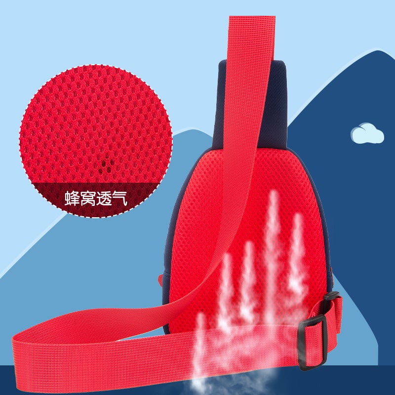 Orang Children'S Schoolbag Kindergarten Children'S Schoolbag Cartoon Cute Dinosaur Baby Chest Bag Printable Logo - Image 4