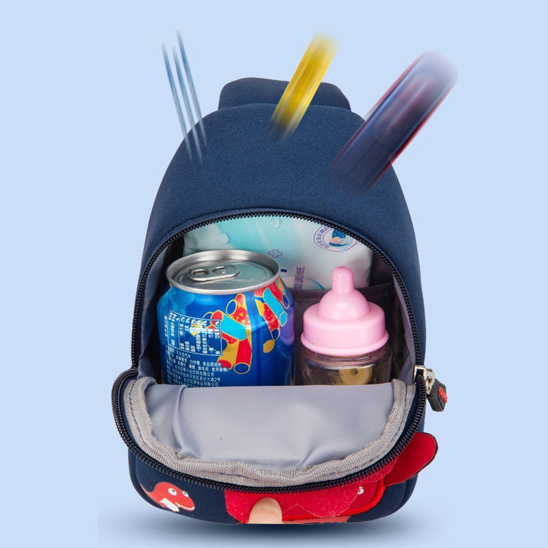 Orang Children'S Schoolbag Kindergarten Children'S Schoolbag Cartoon Cute Dinosaur Baby Chest Bag Printable Logo - Image 3
