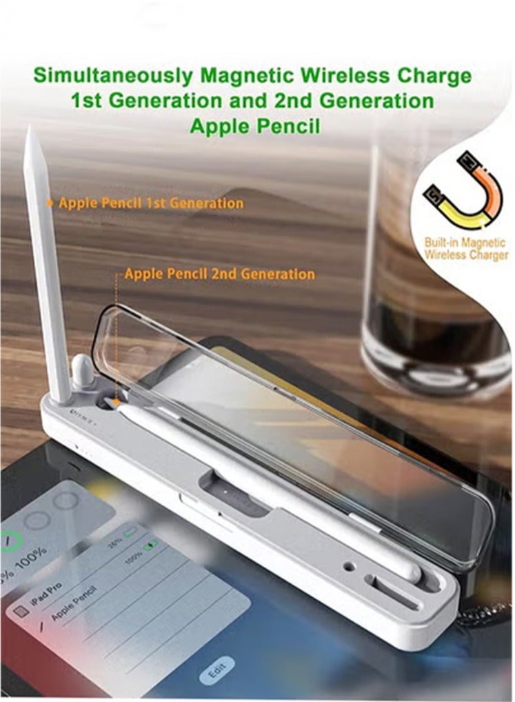 Magnetic Wireless Charging Case Compatible with Apple Pencil 2nd Generation u0026 1st, Charger Dock for iPad Stylus Pen, Carrying Case u0026 Storage Protective Box for iPad Penceil - Image 1
