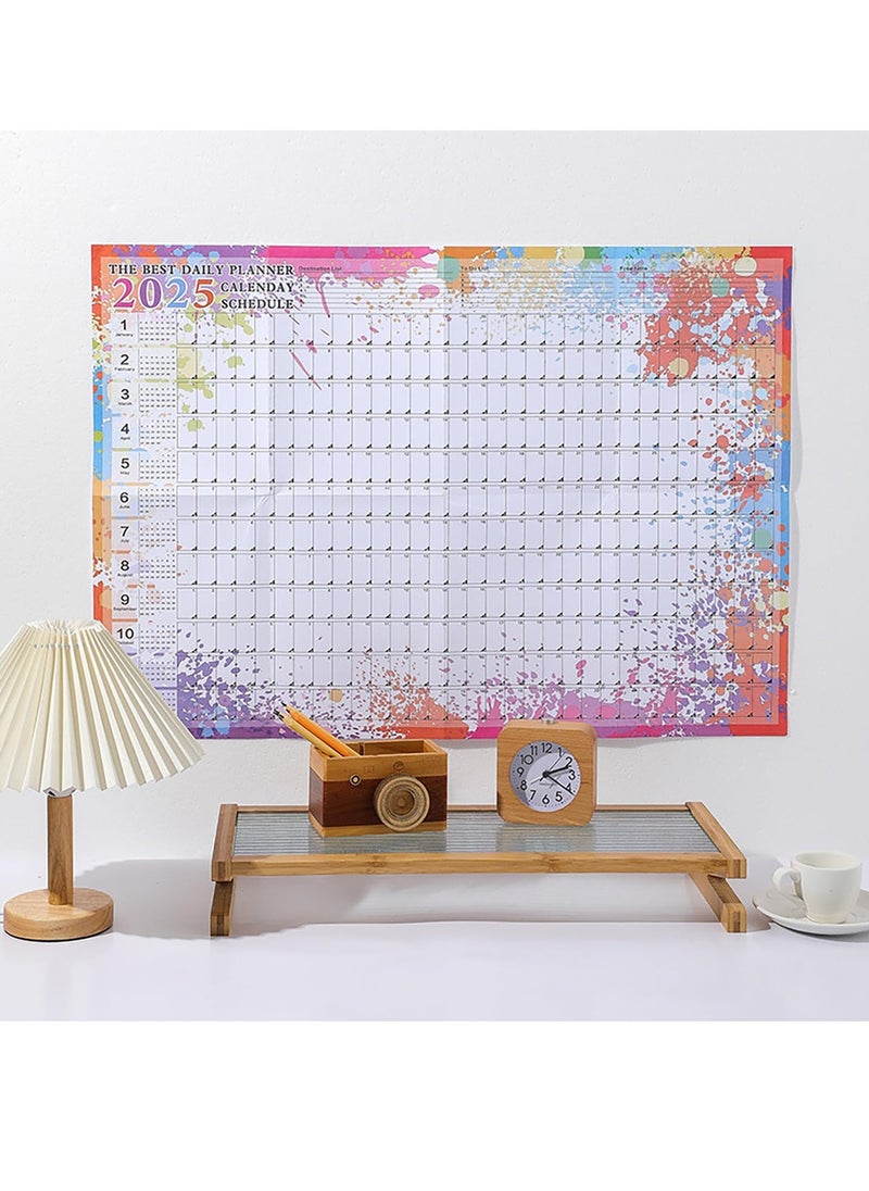 RATSAW - Magic Park 2025 Calendar Planner Sheet Wall Calendar Yearly Daily Schedule Poster Calendar To Do List Annual Planner for Office Supplies Retro - Image 1