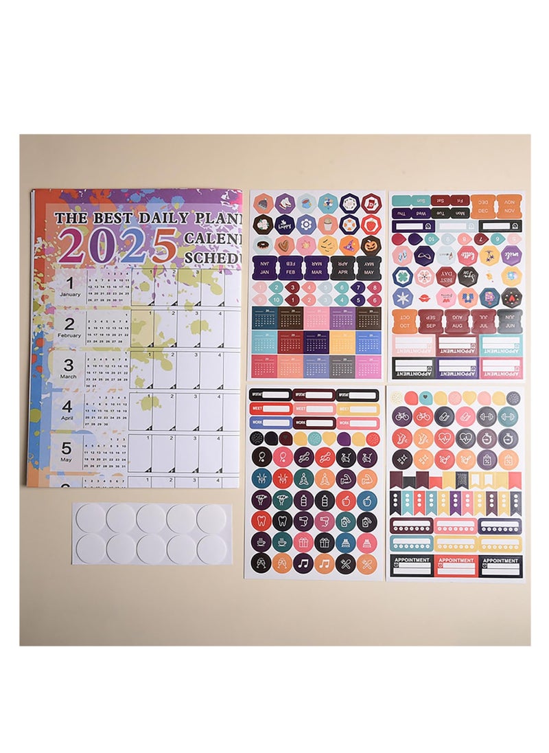RATSAW - Magic Park 2025 Calendar Planner Sheet Wall Calendar Yearly Daily Schedule Poster Calendar To Do List Annual Planner for Office Supplies Retro - Image 1