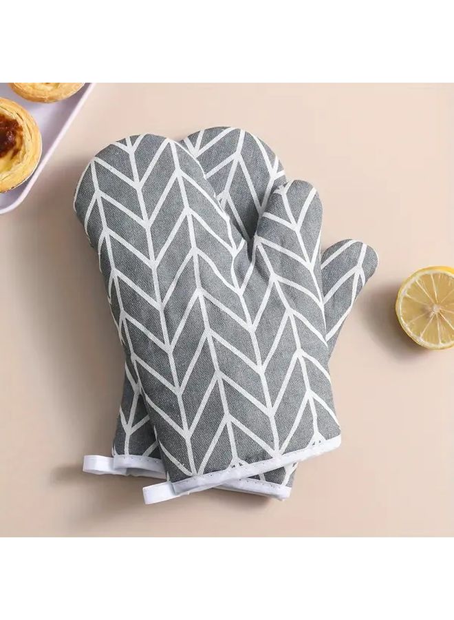 Gray Nordic Minimalist Kitchen Gloves Non Slip Grip Easy Clean Ergonomic Design - Image 2