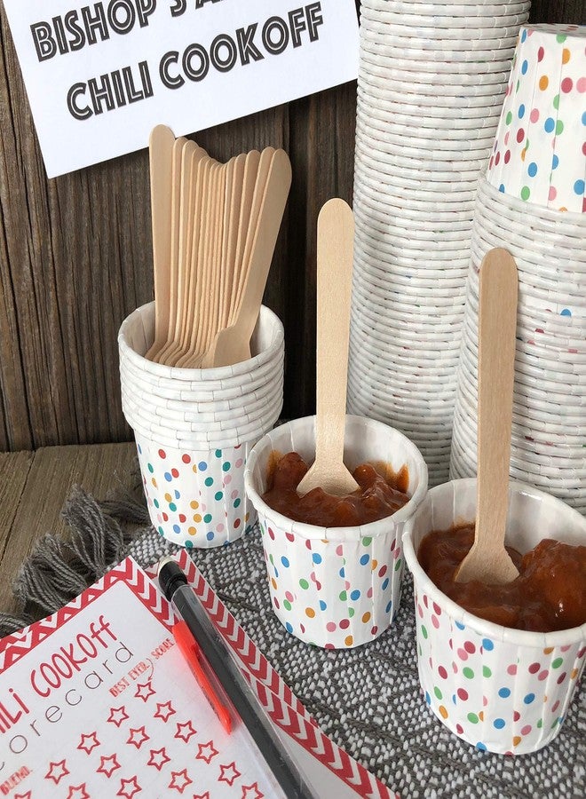 Outside the Box Papers Bulk Mini Wooden Spoons -Eco Friendly Disposable Biodegradable - 3.75 Inches - 300 Pack Outside the Box Papers Brand - Image 3