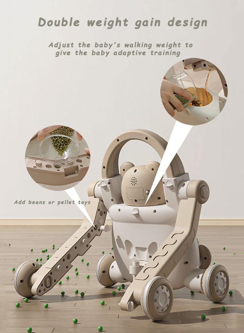 إسكدنيا مشاية أطفال 4 في 1، مشاية تعلم الجلوس والوقوف، يمكن تجميعها في عربة أطفال/سكوتر/دراجة نارية/عربة أطفال، مناسبة لعربة أطفال من عمر 6 إلى 24 شهرًا، هدية مثالية للأطفال حديثي الولادة - Image 4