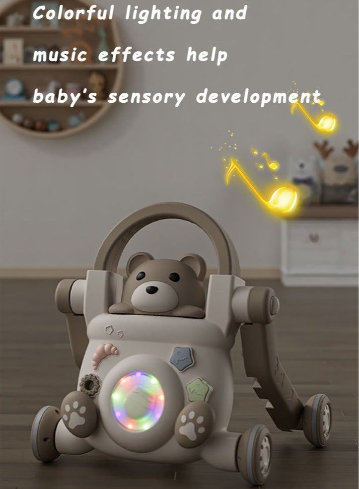 إسكدنيا مشاية أطفال 4 في 1، مشاية تعلم الجلوس والوقوف، يمكن تجميعها في عربة أطفال/سكوتر/دراجة نارية/عربة أطفال، مناسبة لعربة أطفال من عمر 6 إلى 24 شهرًا، هدية مثالية للأطفال حديثي الولادة - Image 5