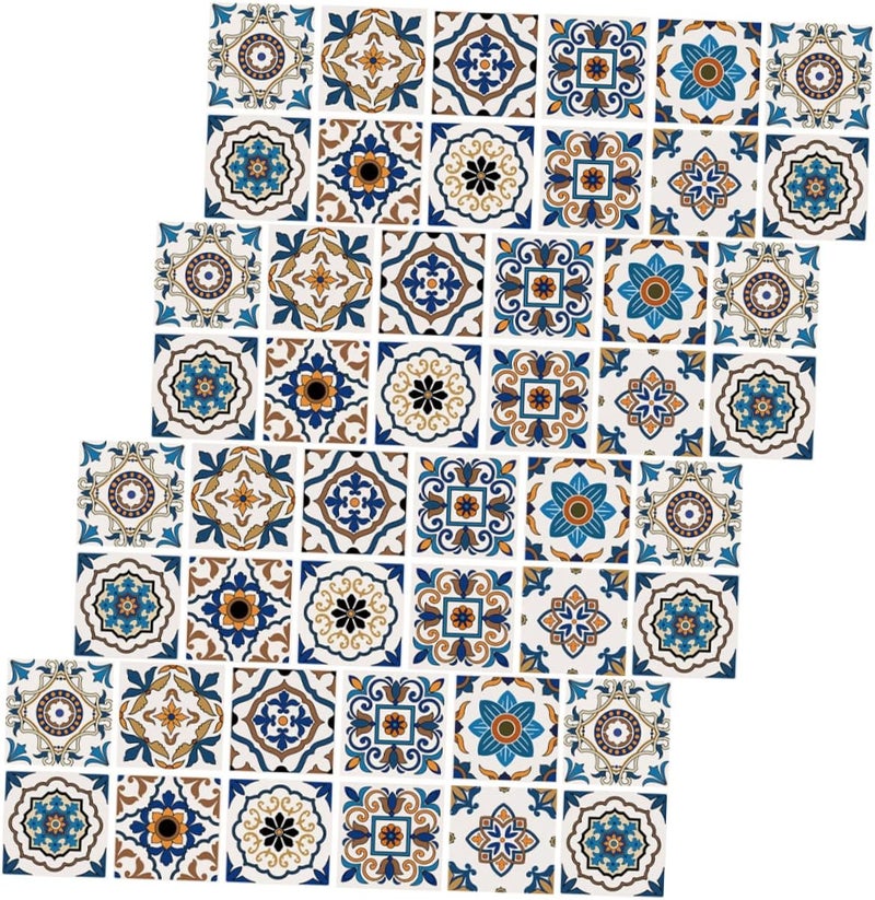 klarako 240 pcs Decals Bathroom Tiles Floor Wall Oil-Proof Stickers Tile Kitchen to Self-Adhesive and Vintage Style Easy Peel Stick Sticker - Image 4