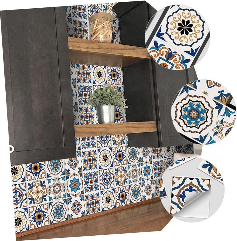 klarako 240 pcs Decals Bathroom Tiles Floor Wall Oil-Proof Stickers Tile Kitchen to Self-Adhesive and Vintage Style Easy Peel Stick Sticker - Image 5