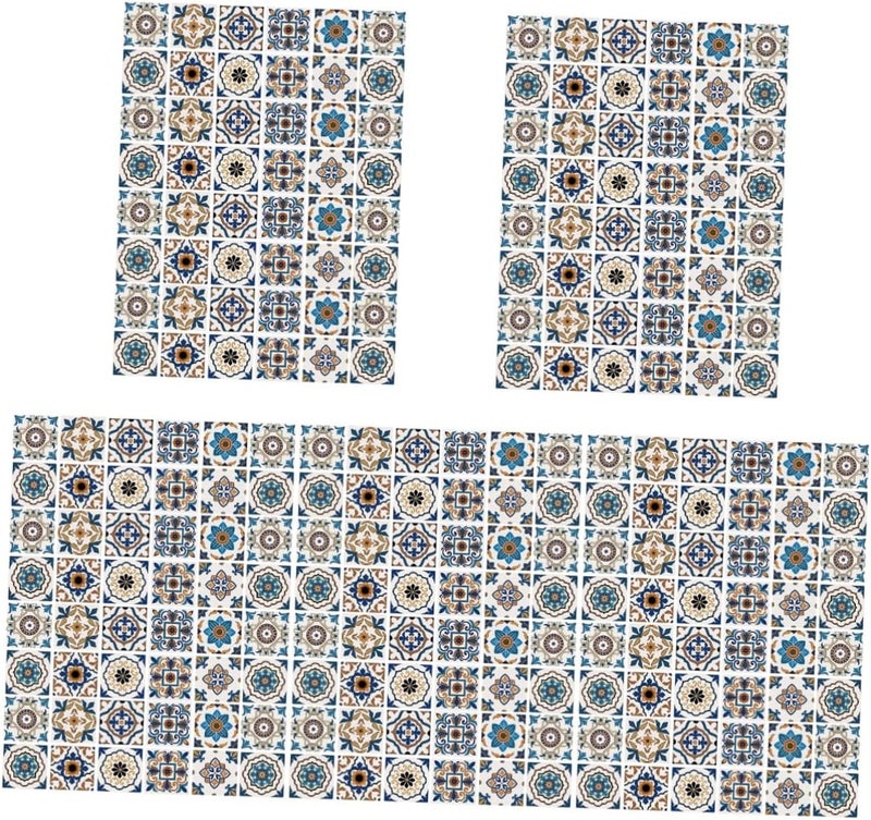 klarako 240 pcs Decals Bathroom Tiles Floor Wall Oil-Proof Stickers Tile Kitchen to Self-Adhesive and Vintage Style Easy Peel Stick Sticker - Image 1