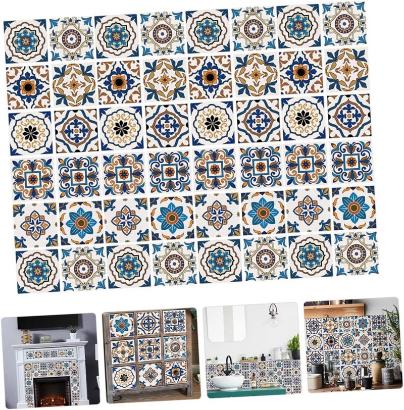 klarako 240 pcs Decals Bathroom Tiles Floor Wall Oil-Proof Stickers Tile Kitchen to Self-Adhesive and Vintage Style Easy Peel Stick Sticker - Image 3