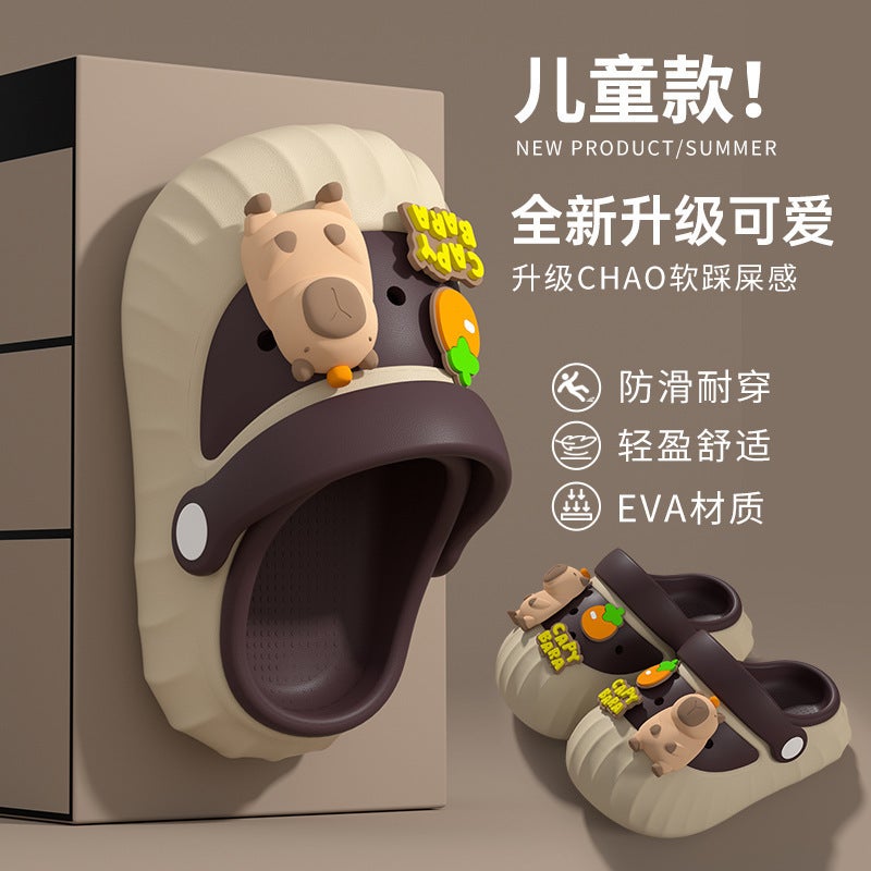 Three-Dimensional Kapibara Kidsren'S Clogs New Summer Boys' Non-Slip Slippers Baby Girls' Sandals - Image 2