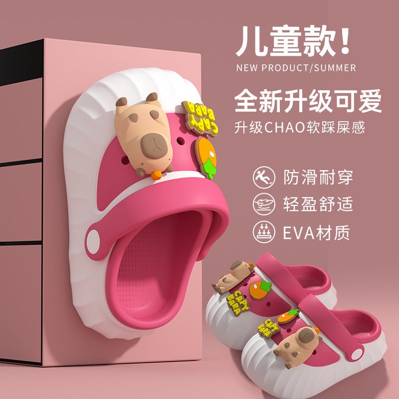 Three-Dimensional Kapibara Kidsren'S Clogs New Summer Boys' Non-Slip Slippers Baby Girls' Sandals - Image 4