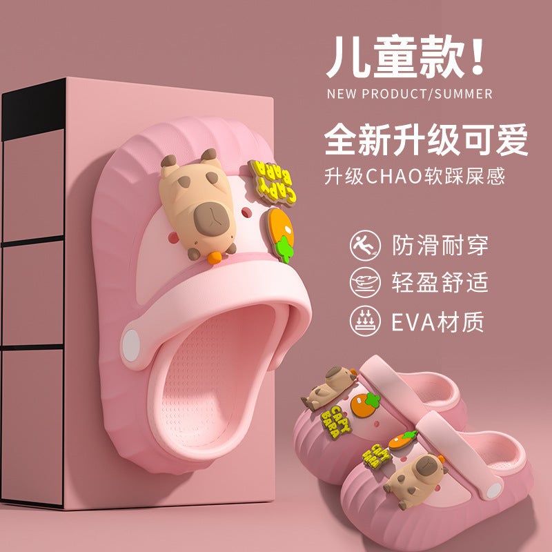 Three-Dimensional Kapibara Kidsren'S Clogs New Summer Boys' Non-Slip Slippers Baby Girls' Sandals - Image 3