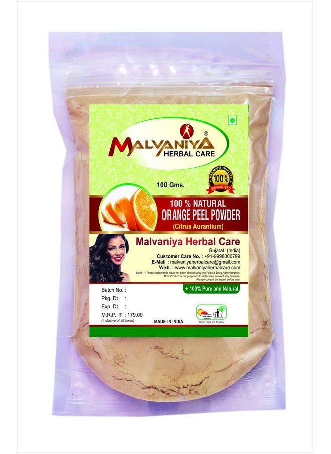 MALVANIYA HERBAL CARE - Orange Peel Face Pack Natural Herbal Santra Chilka Powder (100 Grams) - Image 1