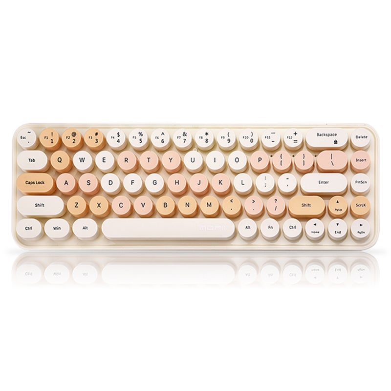 Mofii 2.4G Wireless Keyboard Combo 68 Keys Wireless Keyboard Ergonomic 3-gear Adjustable DPI Yellow - Image 4