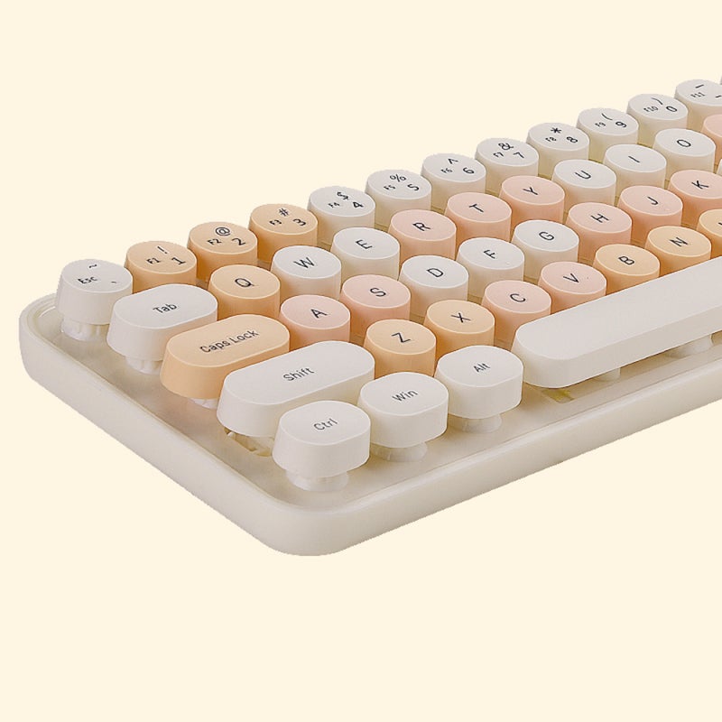 Mofii 2.4G Wireless Keyboard Combo 68 Keys Wireless Keyboard Ergonomic 3-gear Adjustable DPI Yellow - Image 3