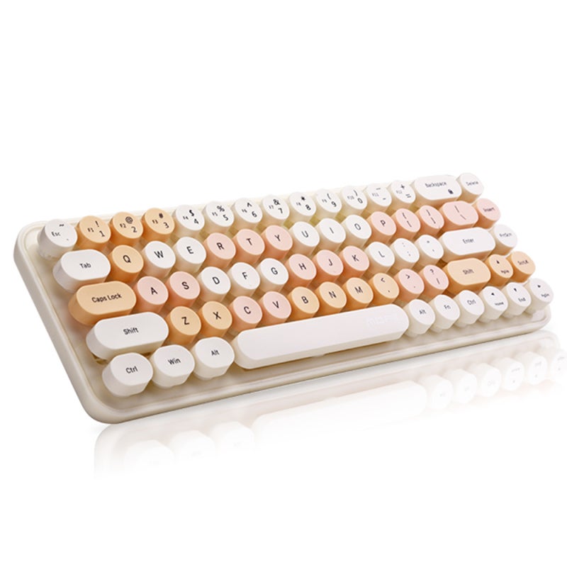 Mofii 2.4G Wireless Keyboard Combo 68 Keys Wireless Keyboard Ergonomic 3-gear Adjustable DPI Yellow - Image 5