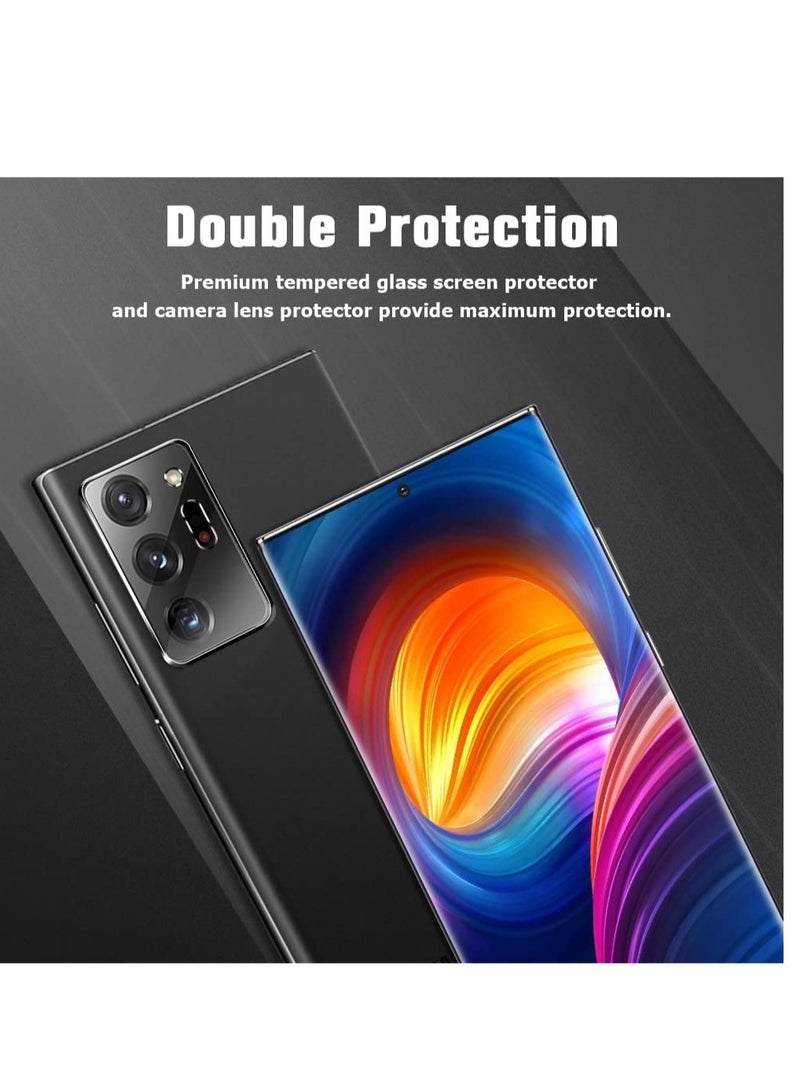 ELTRAZONE [2+2 Pack] Note 20 Ultra Glass Screen Protector, HD Clear 9H Tempered Glass Scratch Resistant, Fingerprint Unlock, 3D Curved, Bubble-Free  - Image 5