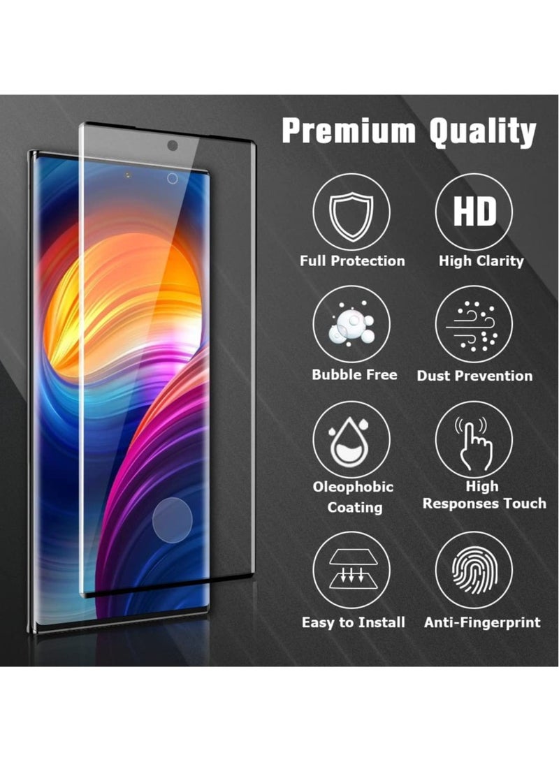 ELTRAZONE [2+2 Pack] Note 20 Ultra Glass Screen Protector, HD Clear 9H Tempered Glass Scratch Resistant, Fingerprint Unlock, 3D Curved, Bubble-Free  - Image 2