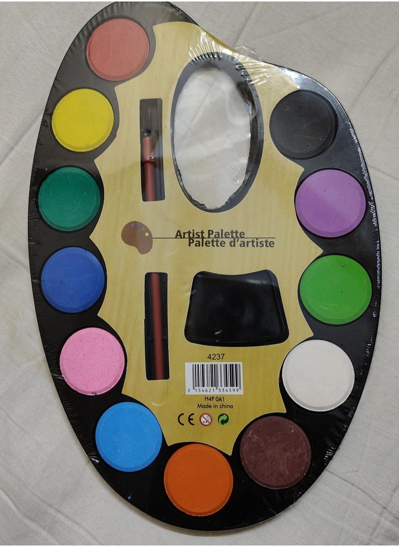 Generic Multicolor Watercolor Set + Art Paint Brush - Medium Size - 14*22  - Image 1