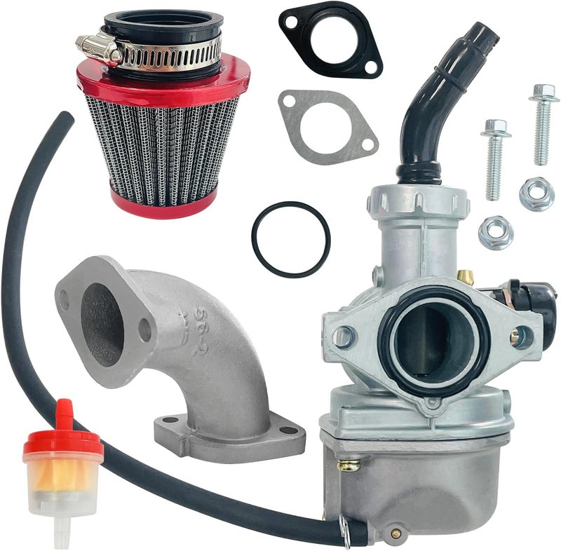 SUGOOE PZ22 Carburetor 22mm Carb Air Filter Kit with 38mm Air Filter Cleaner Intake Pipe Kit for 110cc 125cc SSR CRF50 Pit Dirt Bike Sunl Roketa ThumpStar Taotao Pit Bike ATV - Image 1