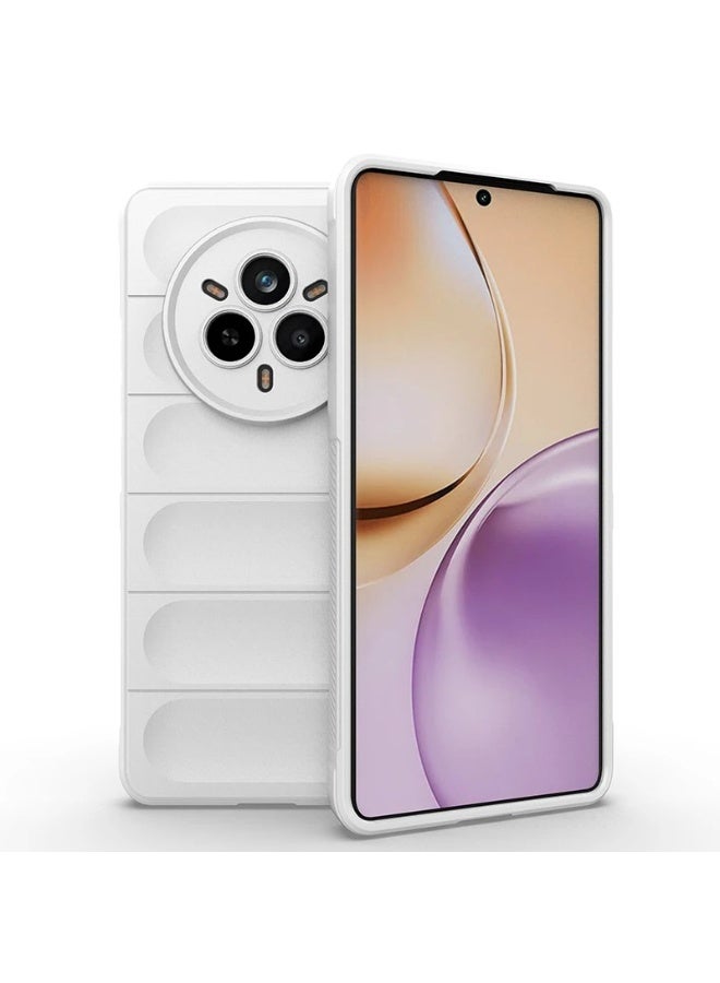 Premium Protection Back Silicone Case Compatible with Realme 14 Pro Plus 5G Magic Shield Shockproof Case with Camera Protection (White) - Image 1