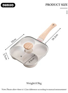 DUNISO Nonstick Egg Frying Pan of 4 Cups, Healthy Breakfast Pan Saucepan Pancake Pan for Gas and Induction Stove Tops Cookware Omelette Pan Cooker Kitchen Tool Indoor Outdoor Camping  - Image 2