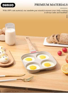 DUNISO Nonstick Egg Frying Pan of 4 Cups, Healthy Breakfast Pan Saucepan Pancake Pan for Gas and Induction Stove Tops Cookware Omelette Pan Cooker Kitchen Tool Indoor Outdoor Camping  - Image 3