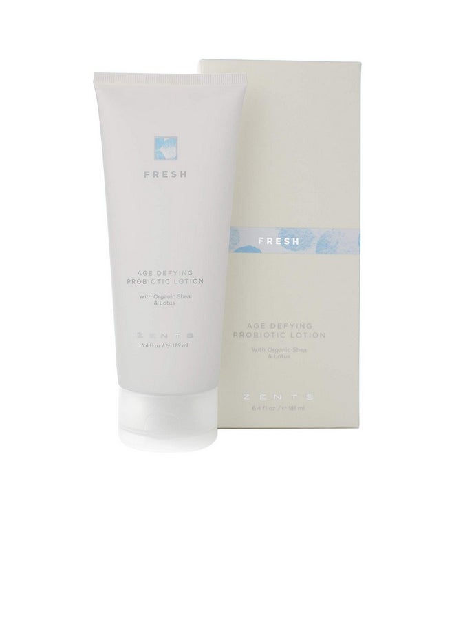 zents Age Defying Probiotic Lotion (Fresh Fragrance) Antiaging Body And Hand Cream With Organic Shea Butter & Hyaluronic Acid 6.4 Fl Oz  - Image 1