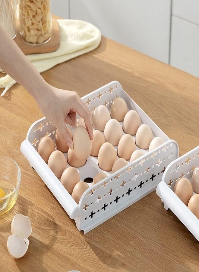 Cpixen Portable 20-Grid Egg Storage Box - Durable Plastic Egg Tray Container for Refrigerator - Fresh Egg Organizer for Kitchen - Stackable & Space-Saving Egg Carrier for Home or Travel - Image 1