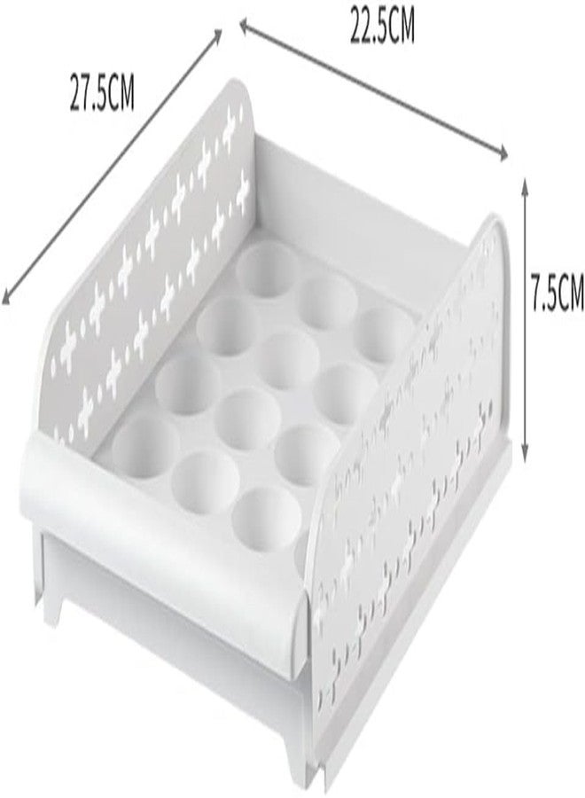 Cpixen Portable 20-Grid Egg Storage Box - Durable Plastic Egg Tray Container for Refrigerator - Fresh Egg Organizer for Kitchen - Stackable & Space-Saving Egg Carrier for Home or Travel - Image 5