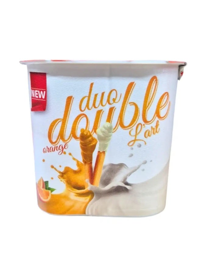 Duo Double L Art Orange Cream And White Cream with Breadsticks- 50gms