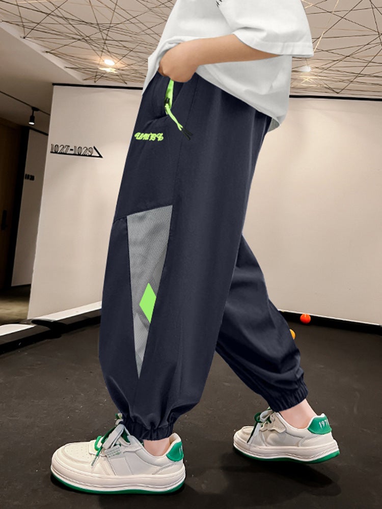 Boys' Pants Summer Thin Quick-Drying Trousers Children'S Ice Silk Anti-Mosquito Pants Large Children'S Casual Pants Trendy - Image 3
