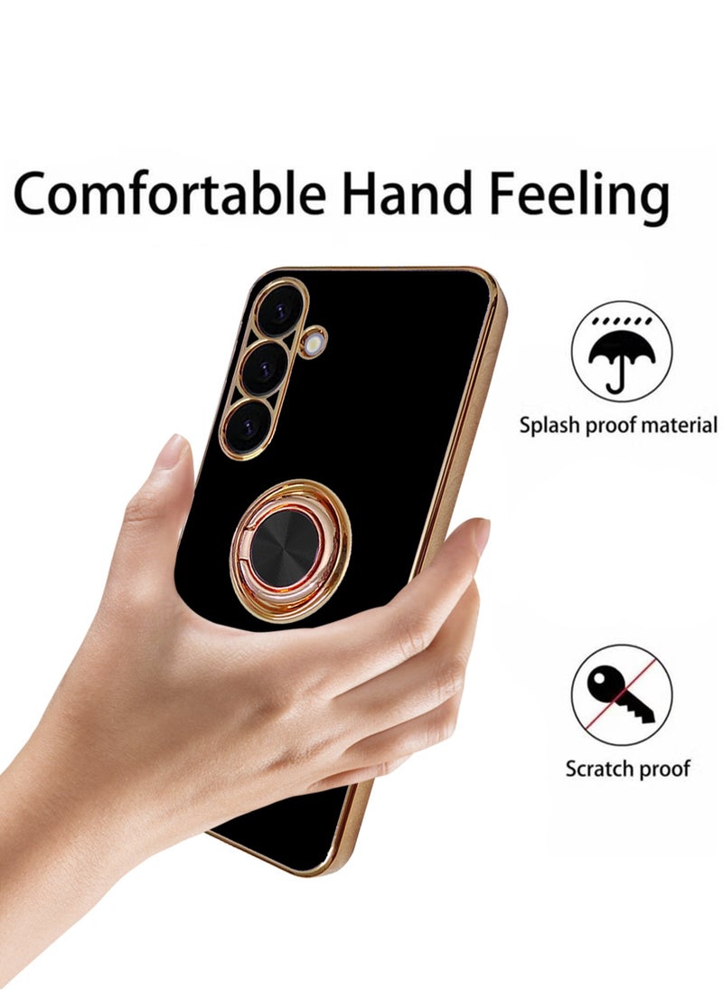 X-level Samsung Galaxy S24+ / S24 Plus 5G Phone Case Cover with Full Body Camera Len Protector Magnetic Ring Release Hand Phone Holder Daily Video Kickstand Back Comfortable Soft TPU Bumper Accessory  - Image 4