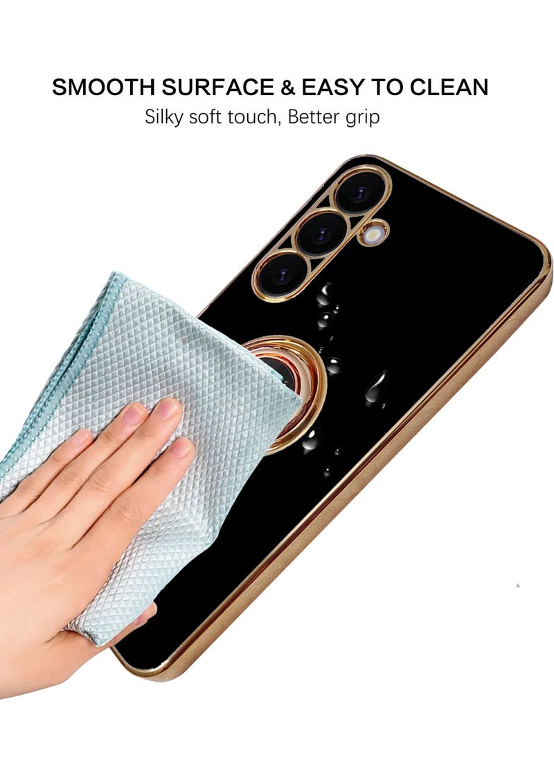 X-level Samsung Galaxy S24+ / S24 Plus 5G Phone Case Cover with Full Body Camera Len Protector Magnetic Ring Release Hand Phone Holder Daily Video Kickstand Back Comfortable Soft TPU Bumper Accessory  - Image 5