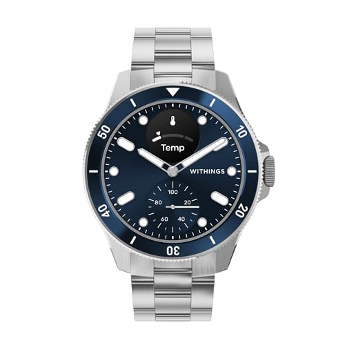 Withings ScanWatch Nova, Heart Health Hybrid Smartwatch for Men & Women - ECG, with SPO2, Temperature Monitoring, Sleep, Respiratory Health, Cycle Monitoring, 30-Day Battery Life, iOS & Android, Blue - Image 1