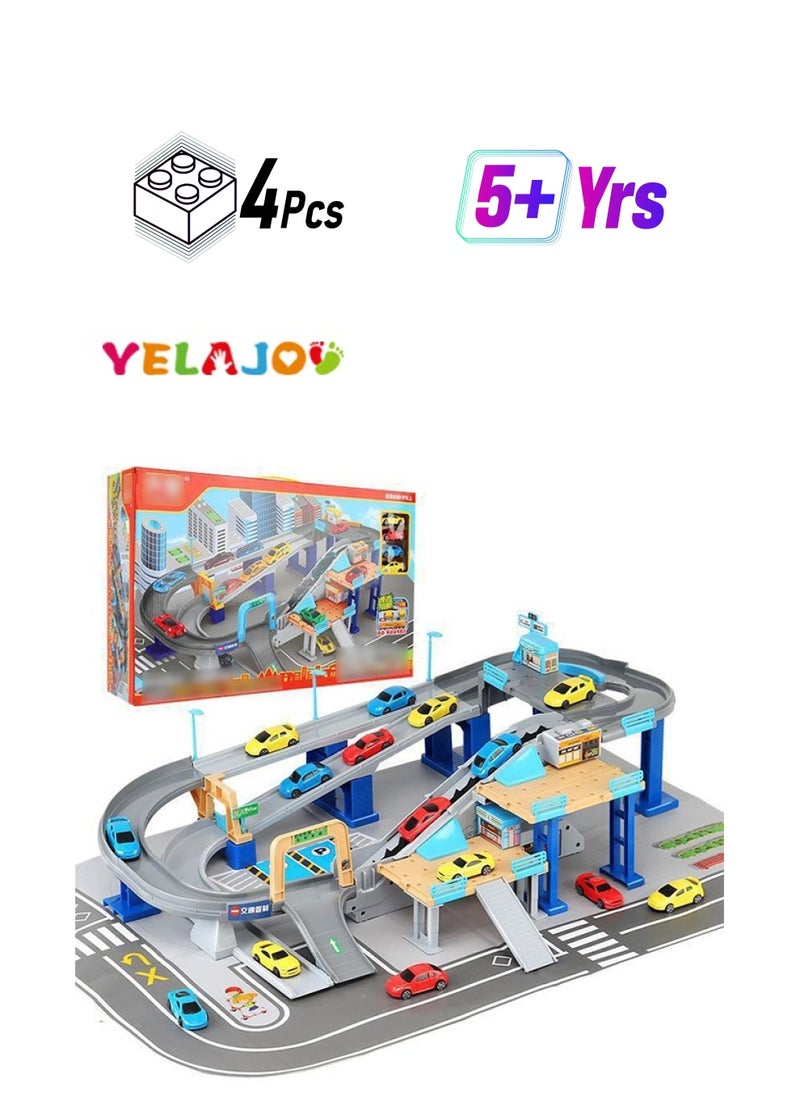 YelaJoy City Ultimate Garage Toys for Boys,  Race Car Track Toys for 5+ Year Old Boys  - Image 1