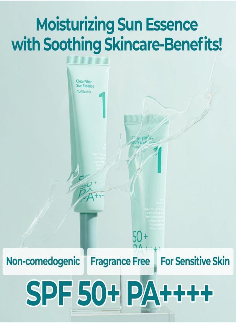 numbuzin Complete Brightening Skincare Package - No.1 Pure-full Calming Herb Toner - No.1 Pantothenic B5 Active Soothing - No.1 Clear Filter Sun Essence SPF50+ PA++++  - Image 5