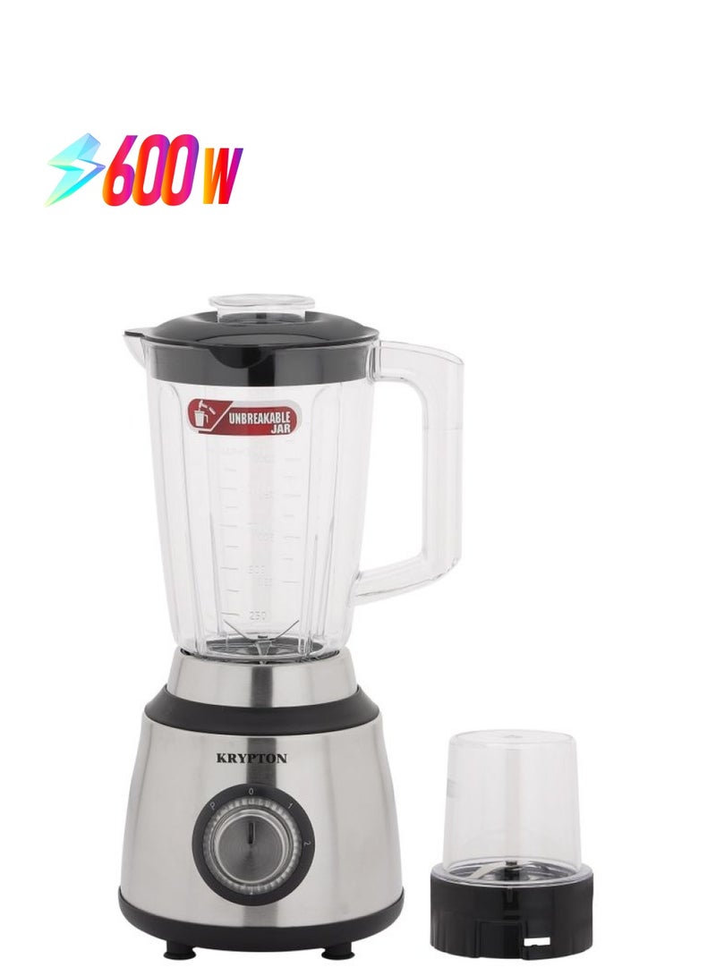 كريبتون خلاط 2 في 1 من الستانلس ستيل 600 W KNB6389 لون فضي - Image 1