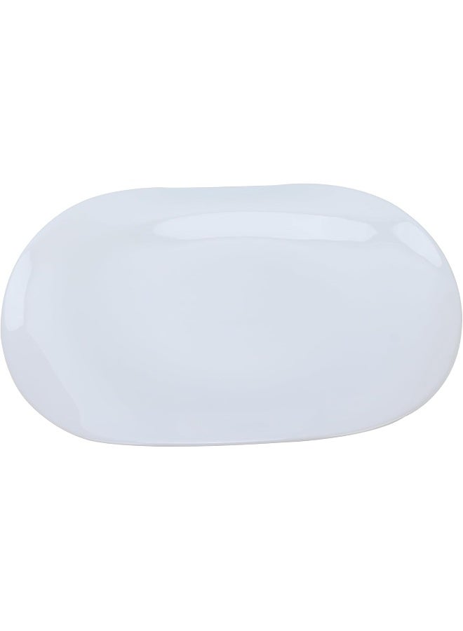 Servewell Harmony Opal Glass White 14'' Platter Round