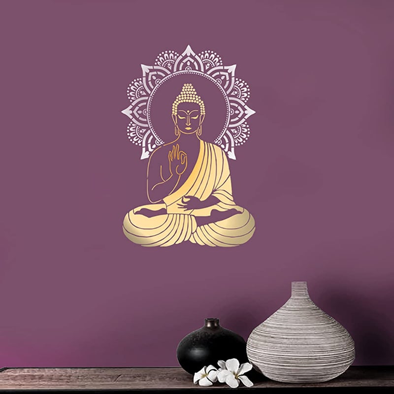 DECORZE Buddha Wall Art Stencil for Painting, Designs on Walls, Art Dbs-0132 - Image 3