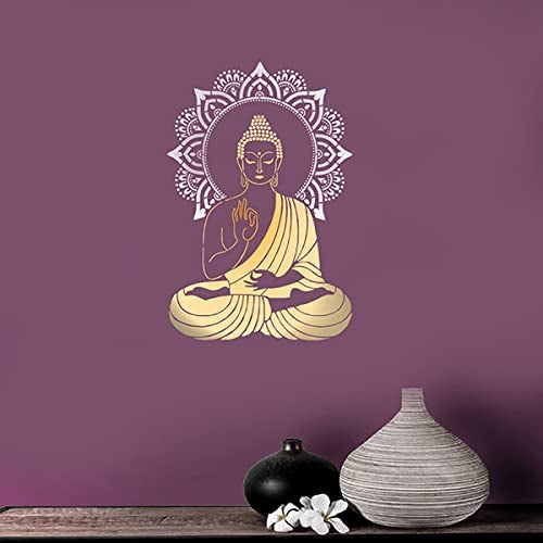 DECORZE Buddha Wall Art Stencil for Painting, Designs on Walls, Art Dbs-0132 - Image 1