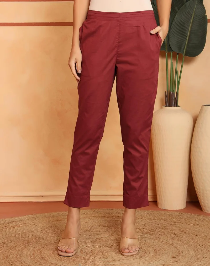 Fabindia  Avni Red Cotton Printed Kurta & Pant Set for Women | Best Price UAE