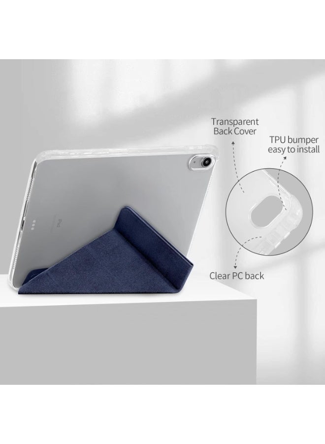 حافظة لـ iPad الجيل الحادي عشر 2025 (11 بوصة) / حافظة لـ iPad الجيل العاشر 2022 (10.9 بوصة) - غطاء خلفي شفاف ناعم رفيع مع منصة دعم ومحمل قلم أبل وغطاء ذكي، مناسب لـ iPad 11 بوصة الجيل الحادي عشر 2025 / iPad 10.9 بوصة الجيل العاشر 2022 + حماية شاشة مجانية - Image 5