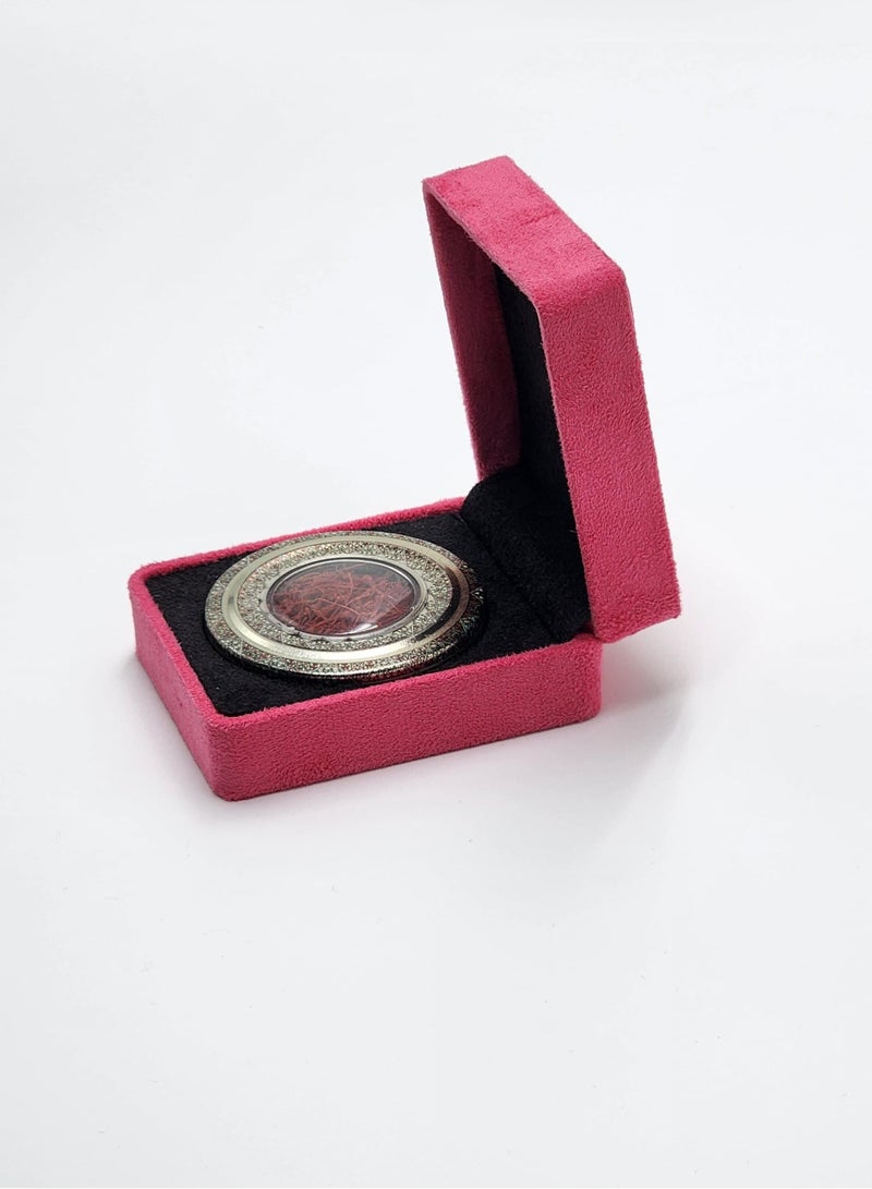 Salman Saffron - Premium Quality Super Negin Saffron 1 Gm Canister in Velvet Gift Box - Small - Image 3