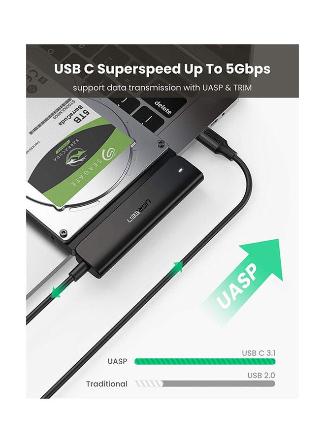 يو جرين محول USB-C 3.0 إلى 2.5 بوصة SATA 50 سم - Image 2