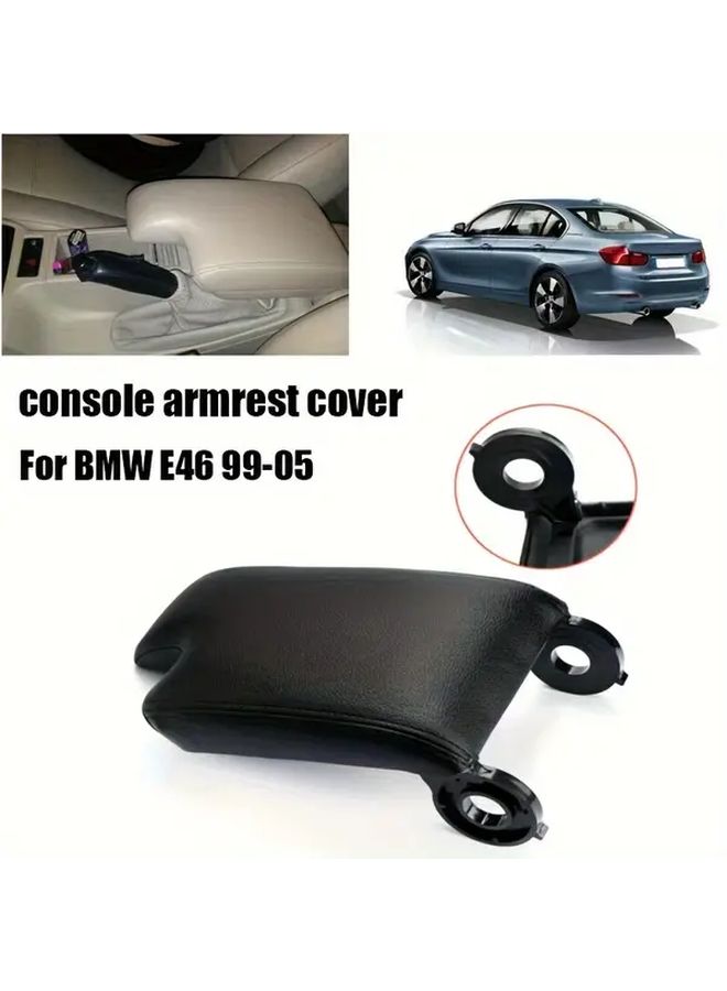 Fiber Leather Driver Side Armrest Cover For BMW E46 1998-2006 Black Center Console - Image 3