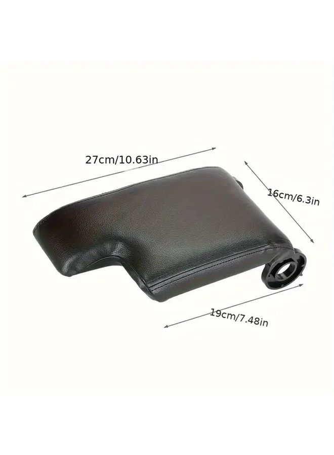Fiber Leather Driver Side Armrest Cover For BMW E46 1998-2006 Black Center Console - Image 2